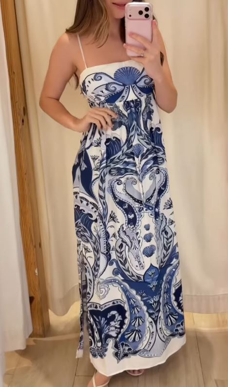 Vestido Longo Brisa Mediterrânea