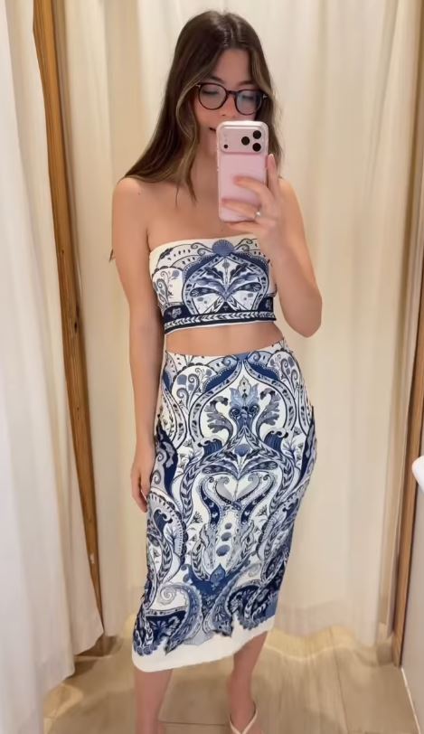 Conjunto Midi Elegância Mediterrânea