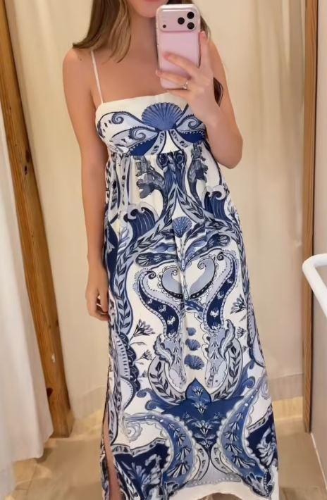 Vestido Longo Brisa Mediterrânea